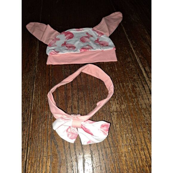 New Infant Baby Girl 18 Month Sz 100 Shishifamg Pink White 4pc Easter Outfit NWT - Picture 6 of 7